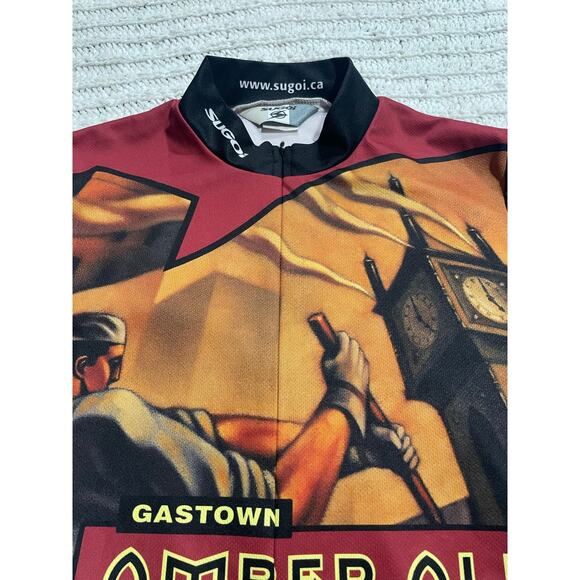 Sugoi Cycling Jersey Top Womens Large Short Sleeve Quarter Zip Shirt Red Canada - Picture 9 of 9